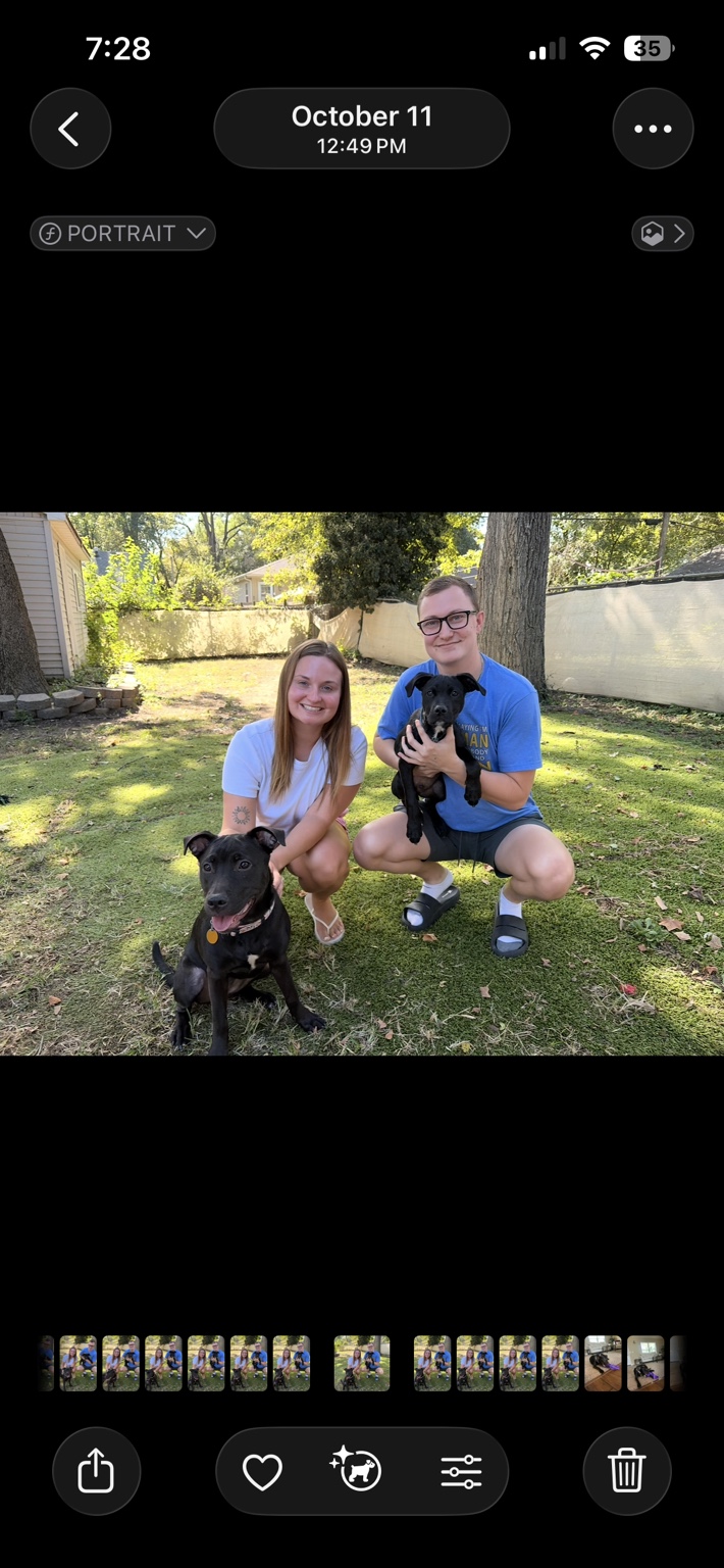 Ben and Savannah with Shadow and Charlie